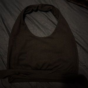 Black Crop top with tie in the back